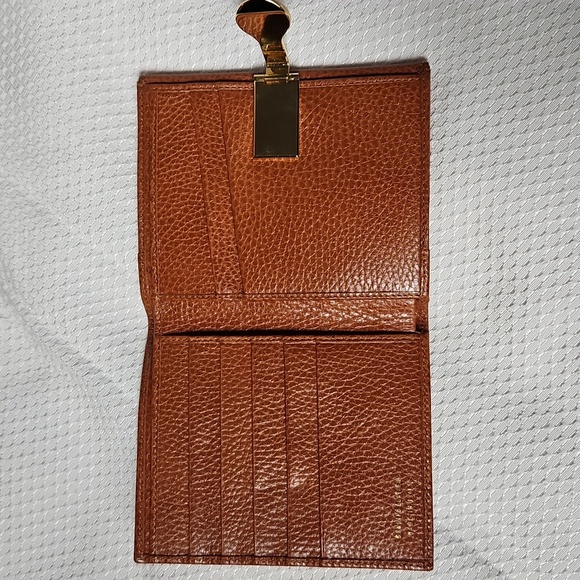 GIANI BERNINI TAN CARD WALLET COIN CASE GENUINE LEATHER FROM ITALY - Picture 4 of 8